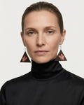 Wooden Earrings Geometric Shapes Maxi Caladium Thai Beauty Pattern