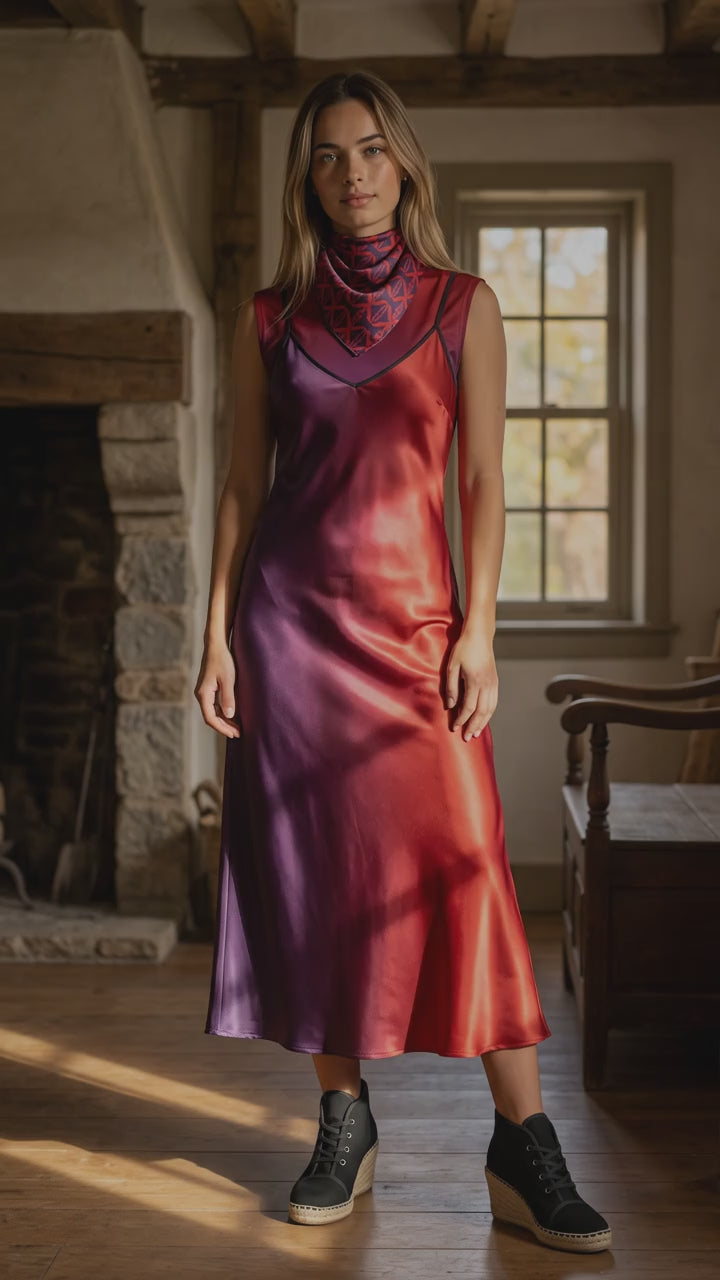 NimiaN Seraphine Pure Silk Maxi Slip Dress