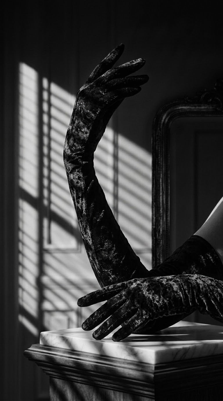 Long Black Gloves