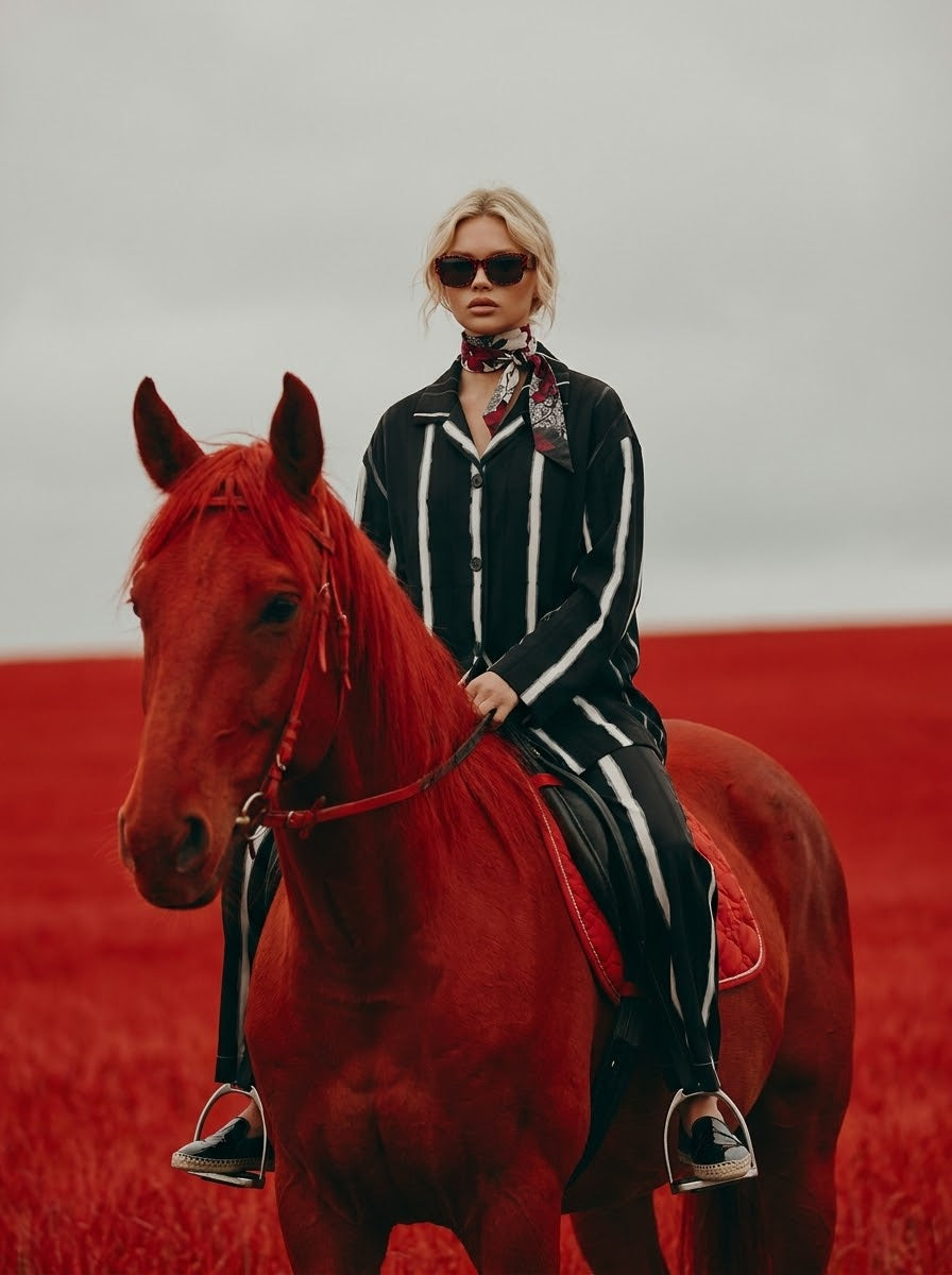 NimiaN Nocturna Striped Luxury Pyjama Trousers