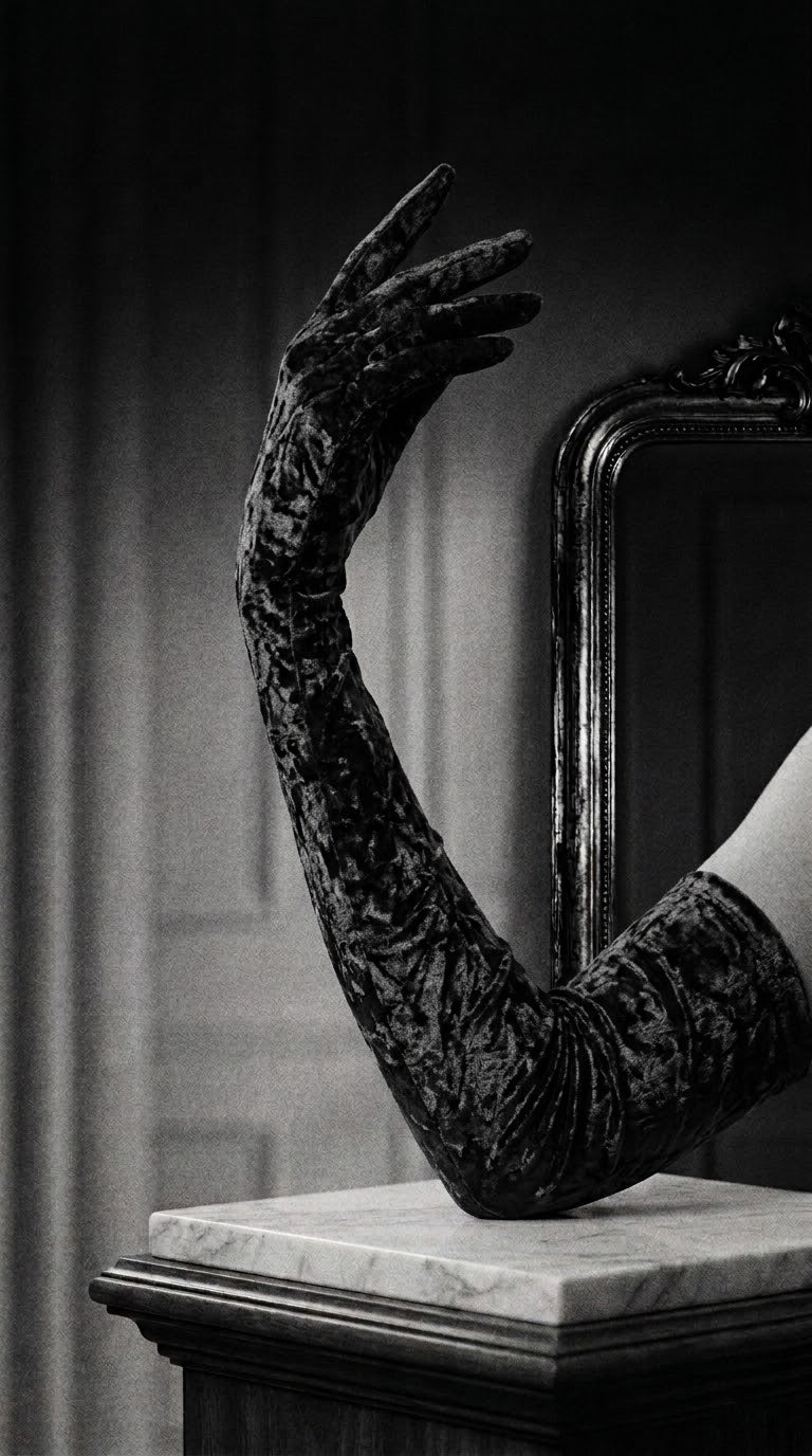 Long Black Gloves