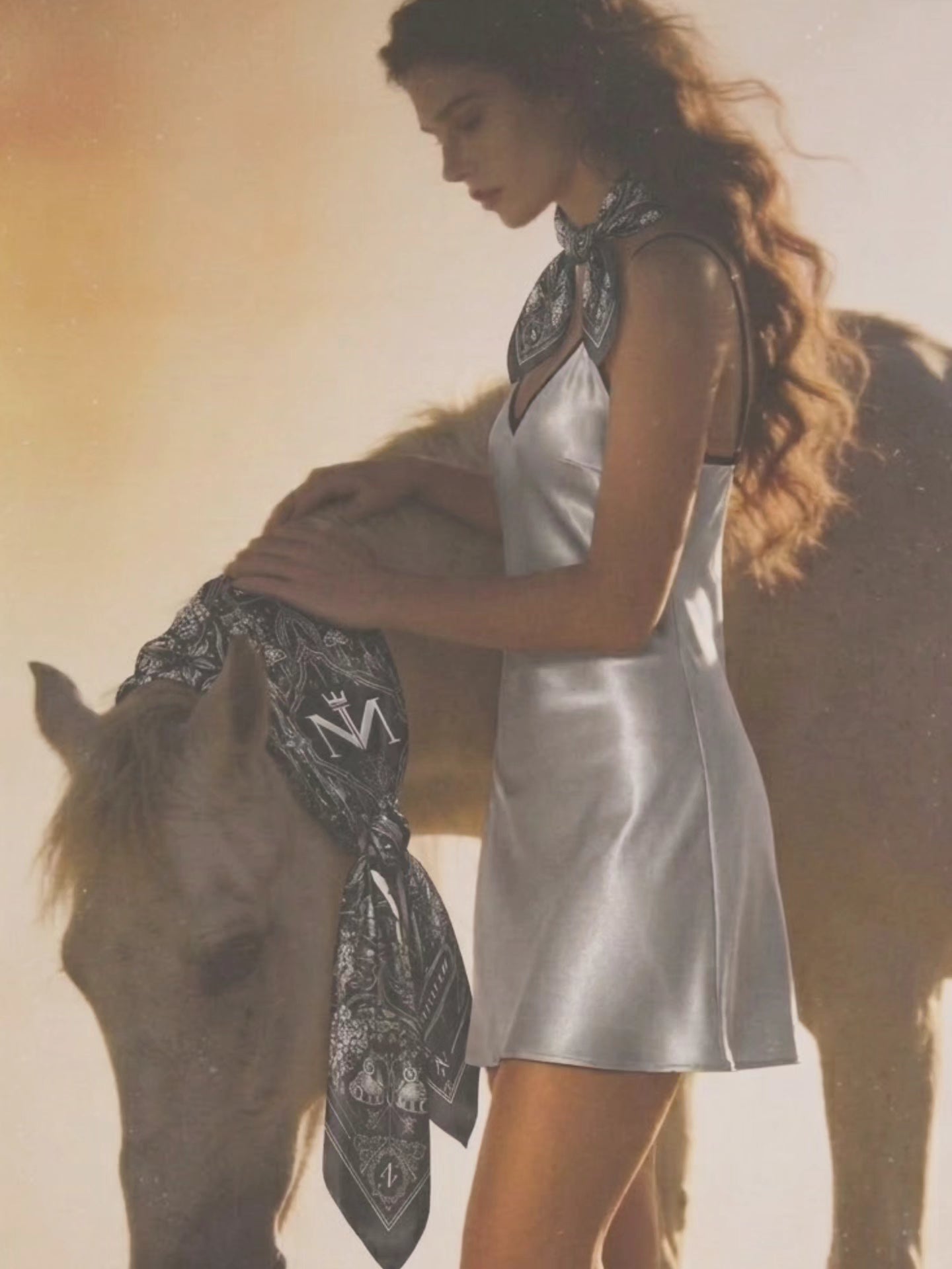 Silver Veil Mini Slip Dress