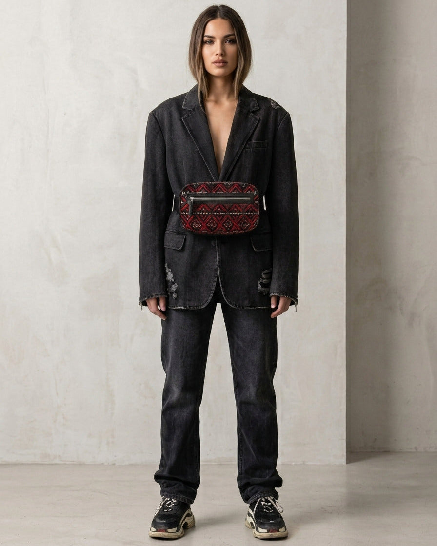 Luxury Belt Bag Red n' White Logo Edition