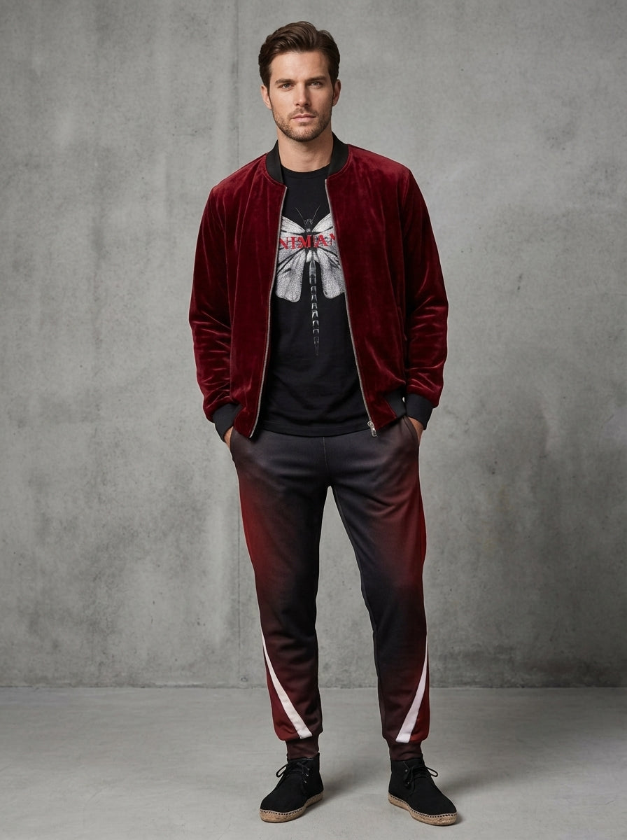 Mens Jogging Bottoms Black Gradient