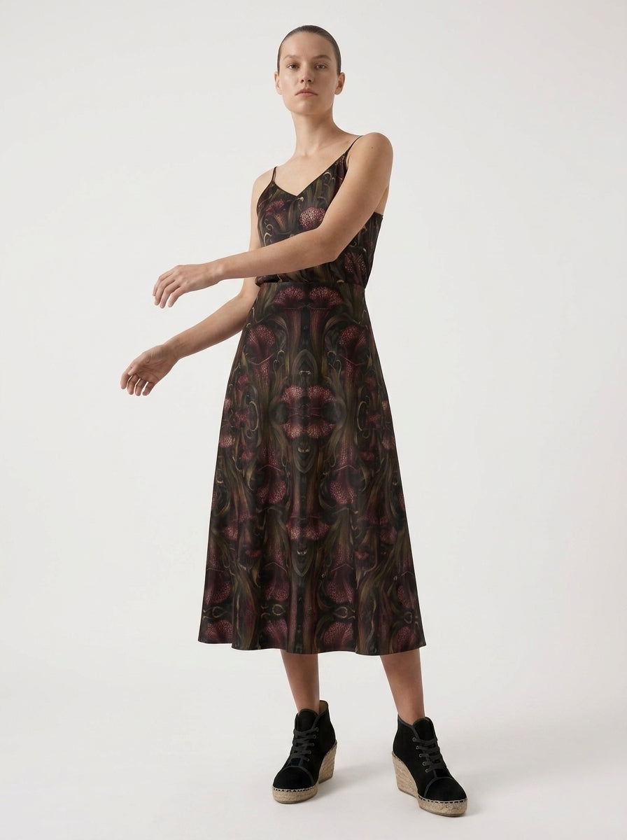 Women’s Midi Skirt Sarracenia Pattern