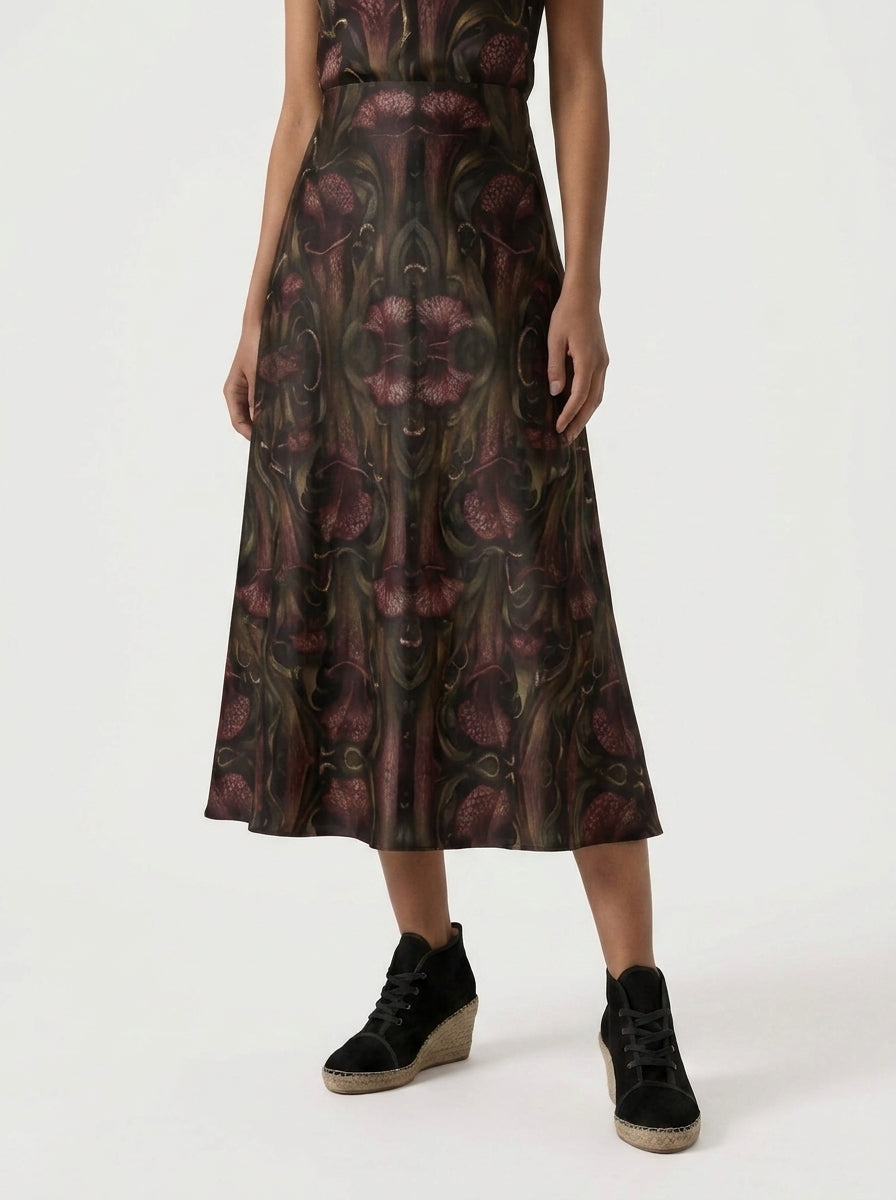 Women’s Midi Skirt Sarracenia Pattern