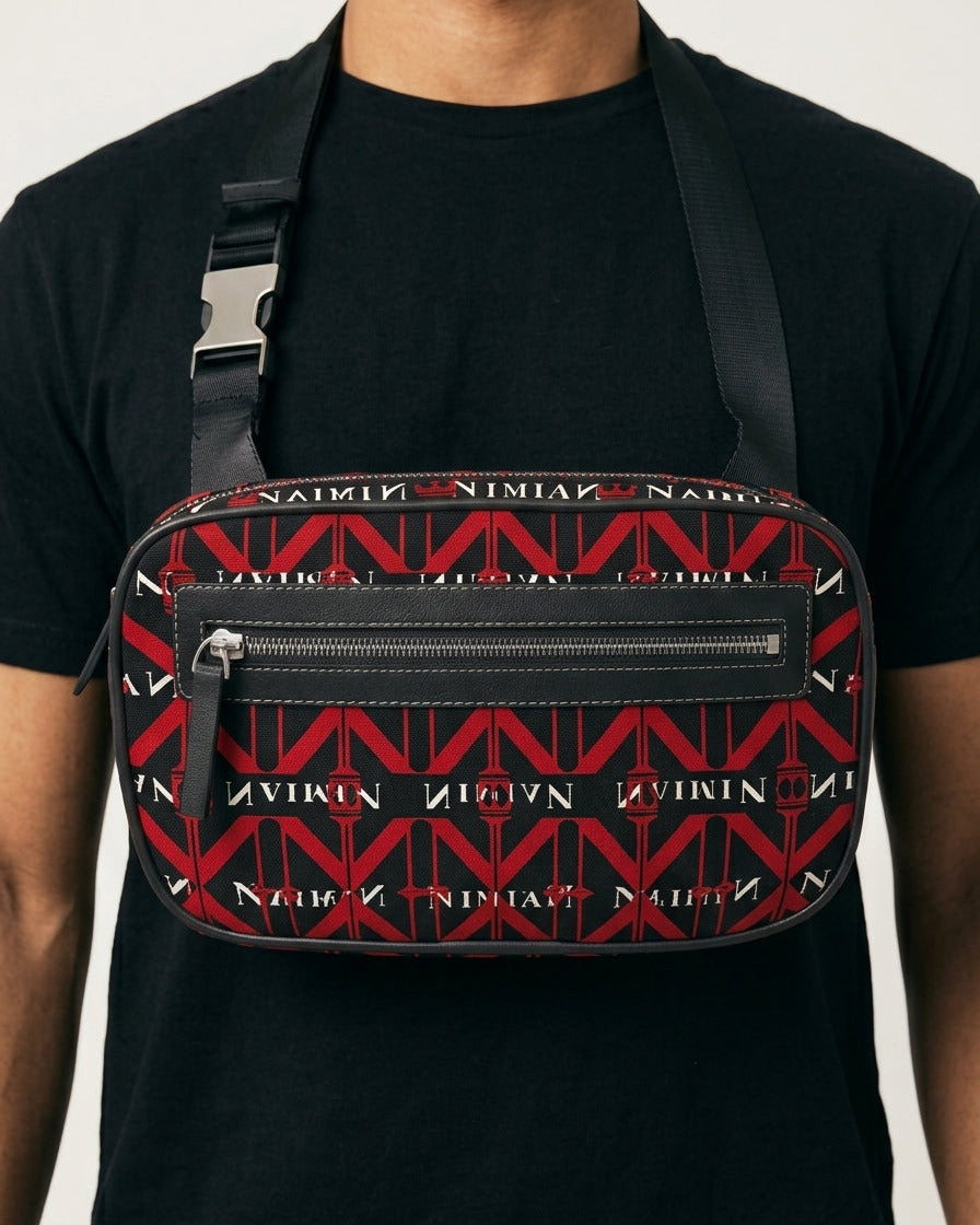 Luxury Belt Bag Red n' White Logo Edition