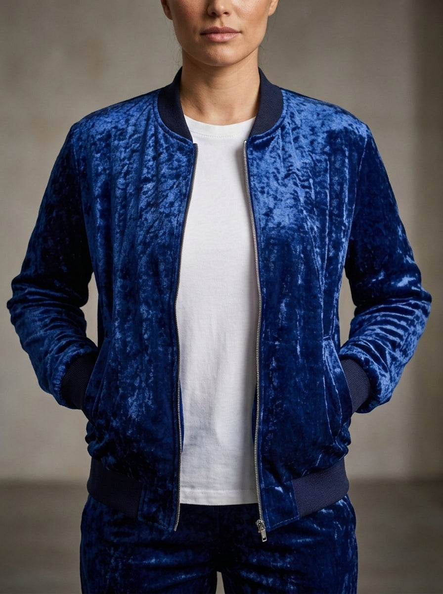 Ladies Bomber Jacket Lapis Lazuli