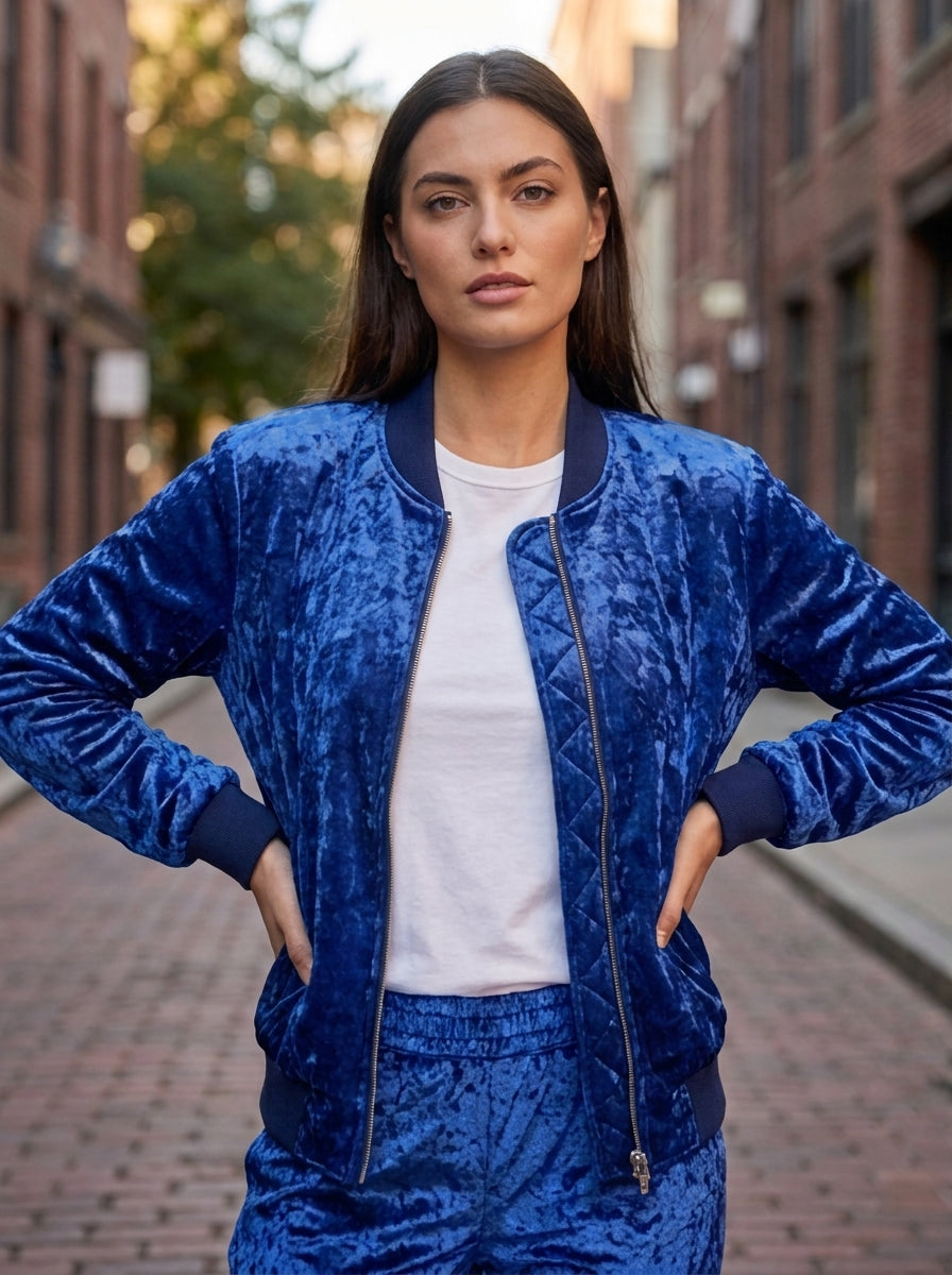 Ladies Bomber Jacket Lapis Lazuli