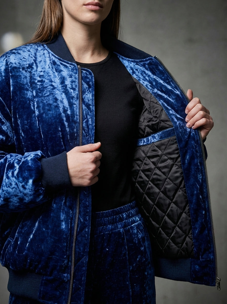 Ladies Bomber Jacket Lapis Lazuli