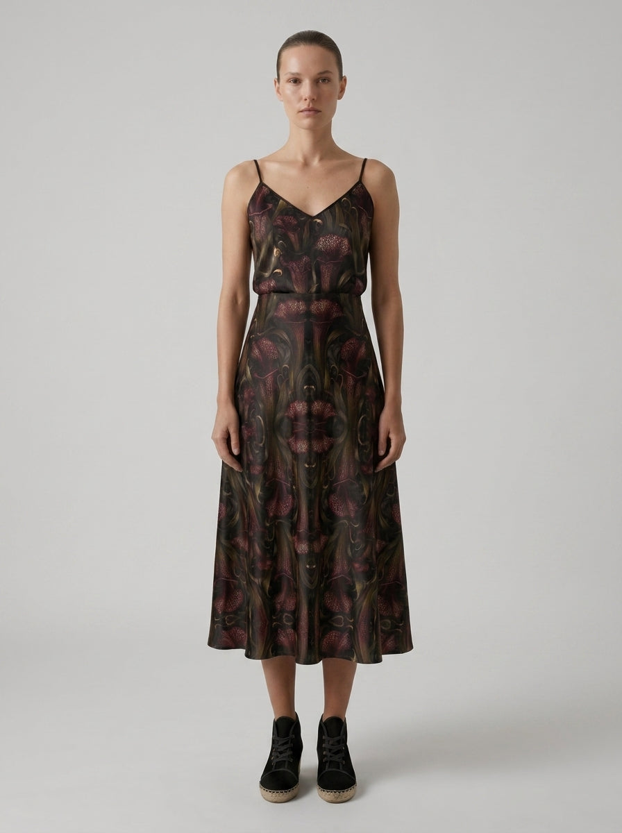 Women’s Midi Skirt Sarracenia Pattern