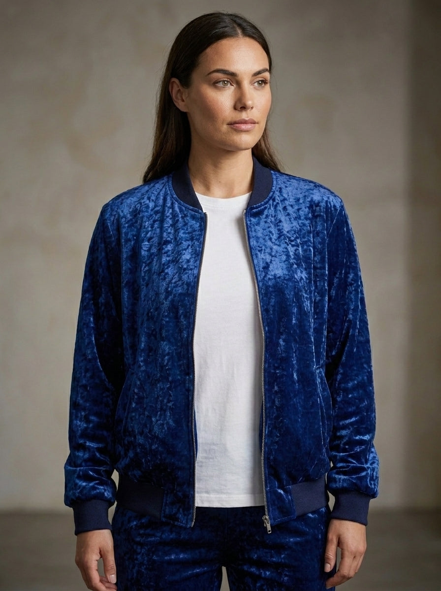 Ladies Bomber Jacket Lapis Lazuli
