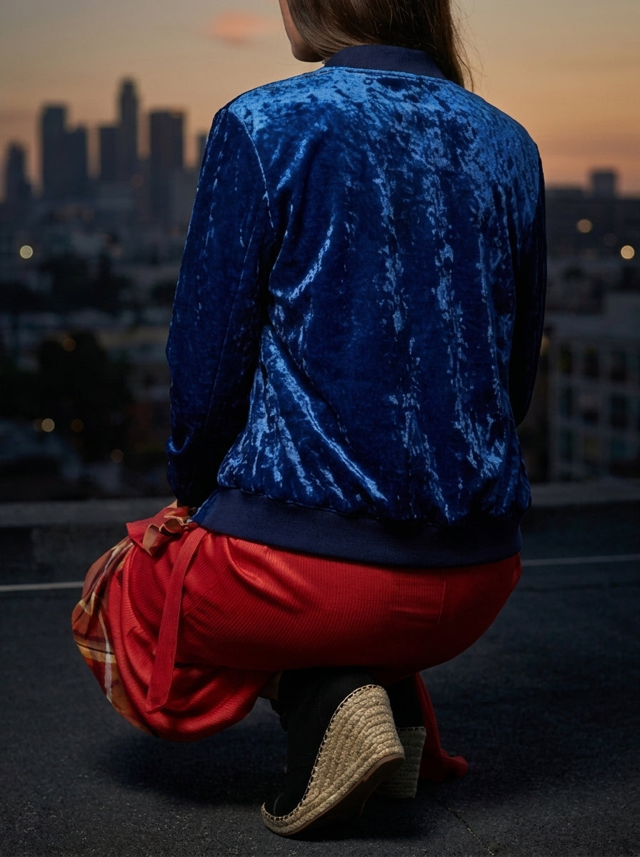 Ladies Bomber Jacket Lapis Lazuli