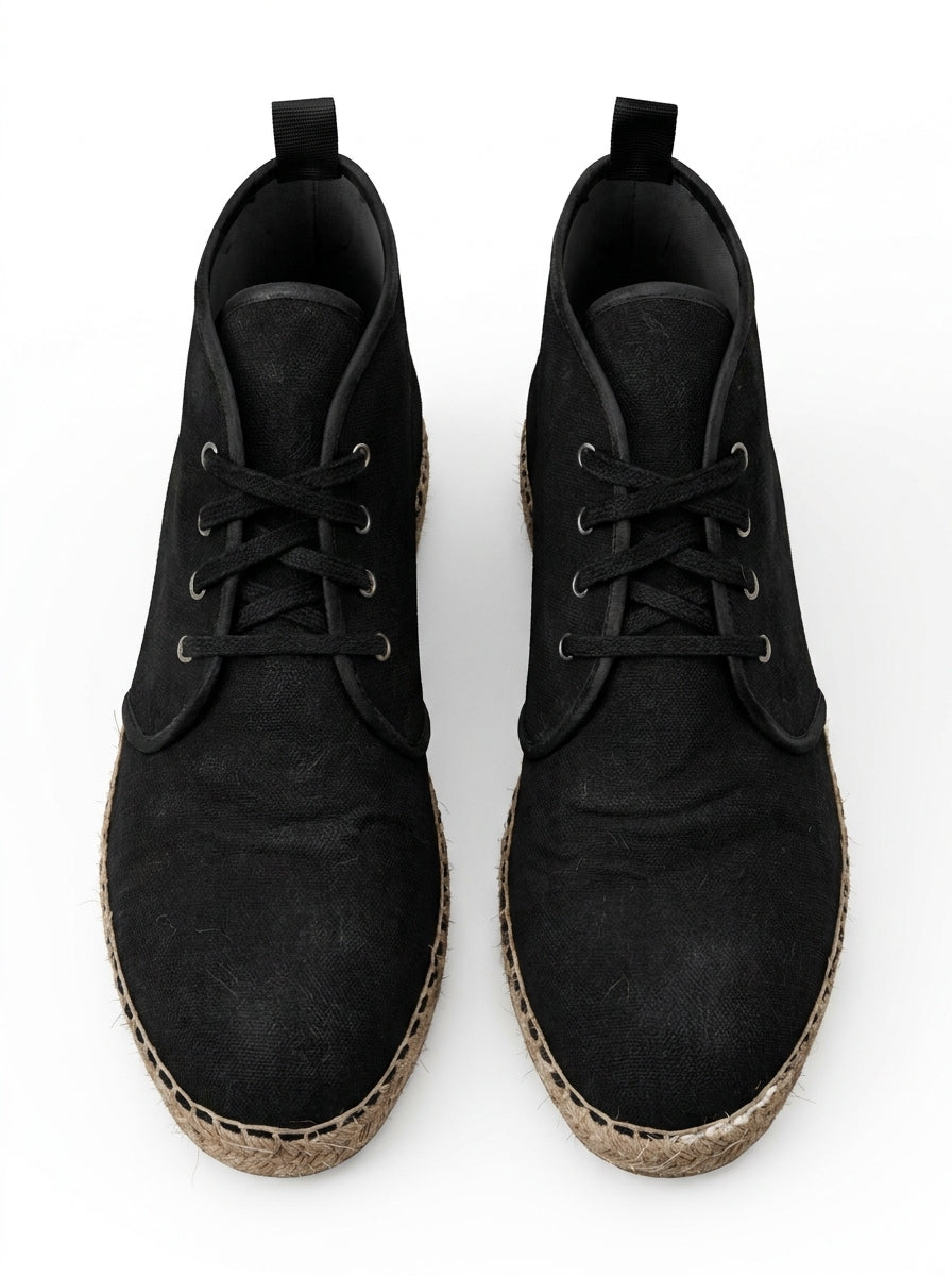Hi Top Black Espadrilles